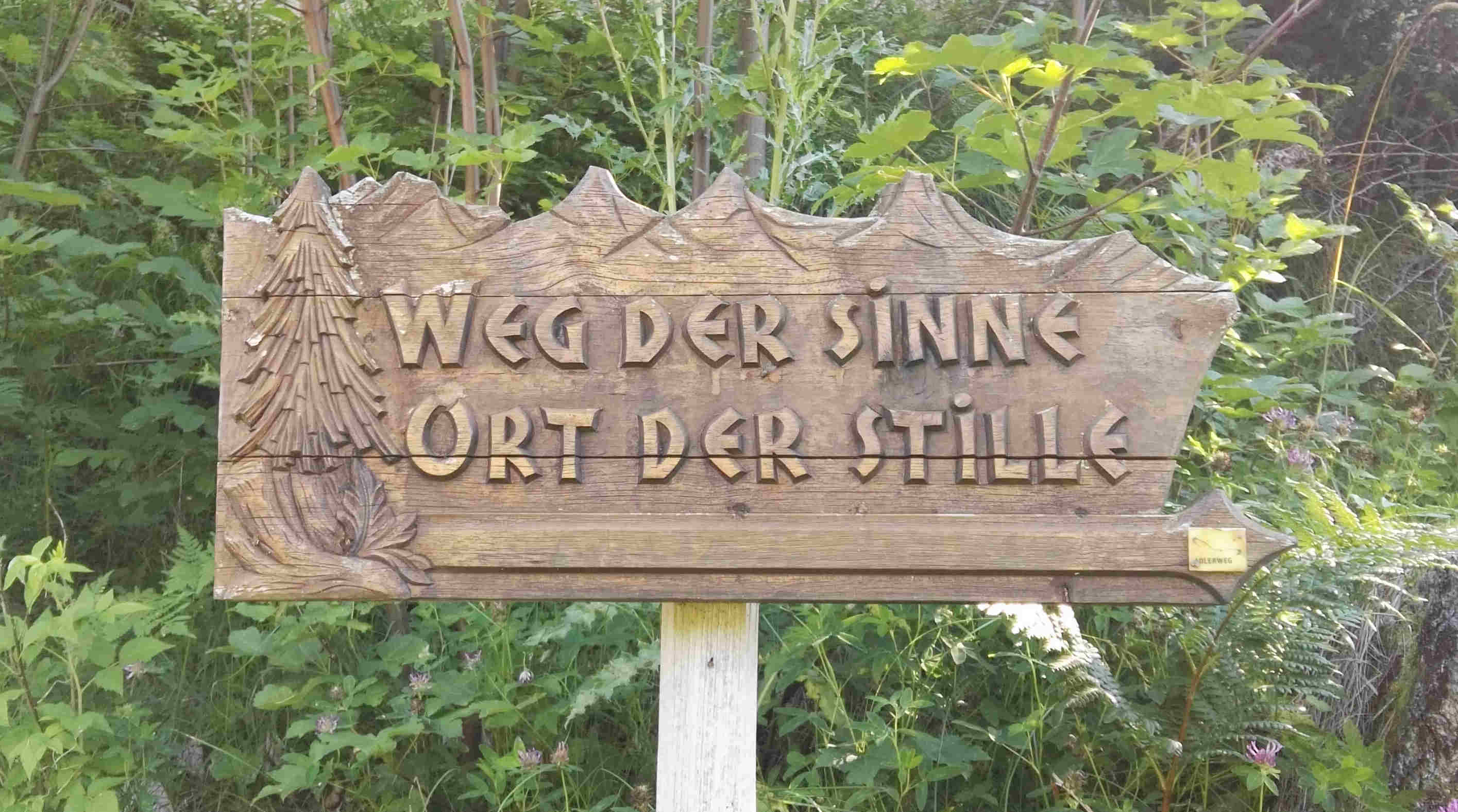 „Weg der Sinne“ weg der sinne schild